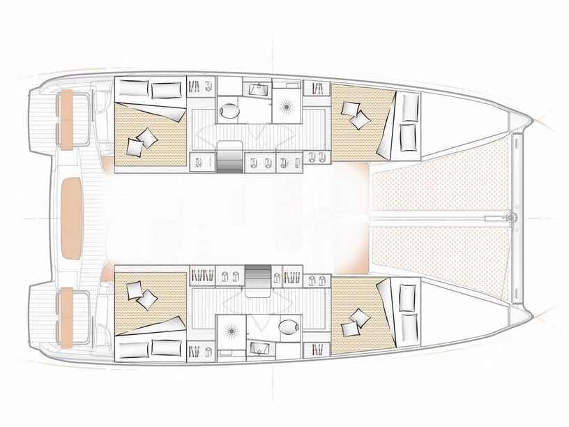 Tivat Katamaran 6 kabin Konaklama 10 kişi Seyir 10 kişi 11.33 m İlan No: #19770 4