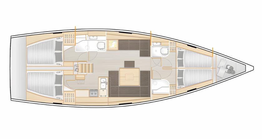 Stockholm - Saltsjöbaden Sailboat 4 cabin 9 berths 9 guests 14.04 m Listing Number: #19824 2