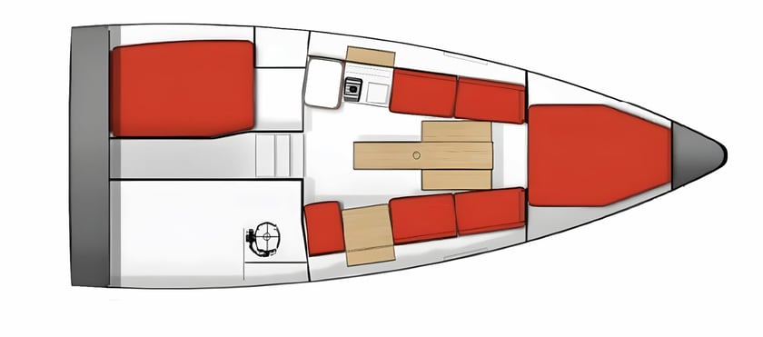 Marseille Sailboat 2 cabin 6 berths 6 guests 9.14 m Listing Number: #19843 2