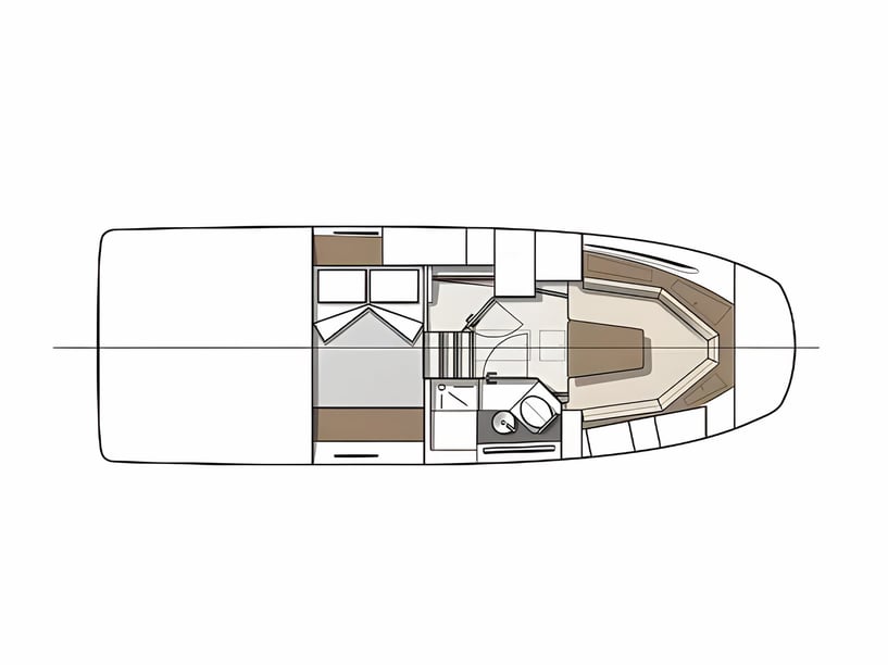 Pula Motorboat 1 cabin 2 berths 2 guests 9.95 m Listing Number: #19867 2