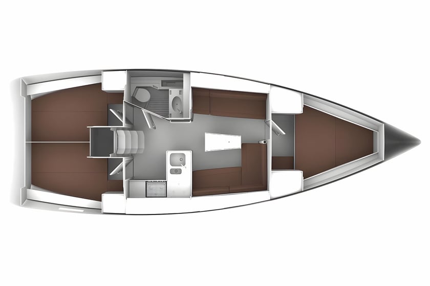 Stockholm - Saltsjöbaden Zeilboot Cabine 3  7  slaapplaatsen 7  gasten 11.31 m Lijstnummer: #19895 2