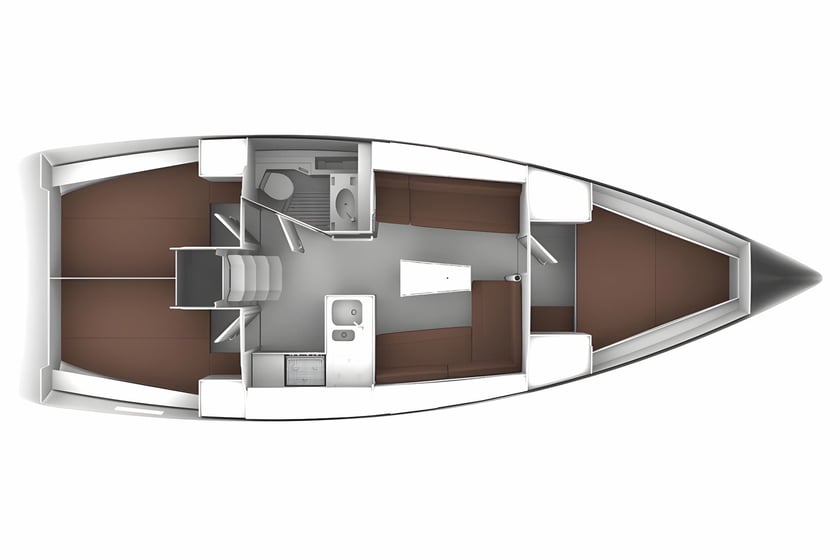 Trogir Sailboat 3 cabin 7 berths 7 guests 11.3 m Listing Number: #19925 2