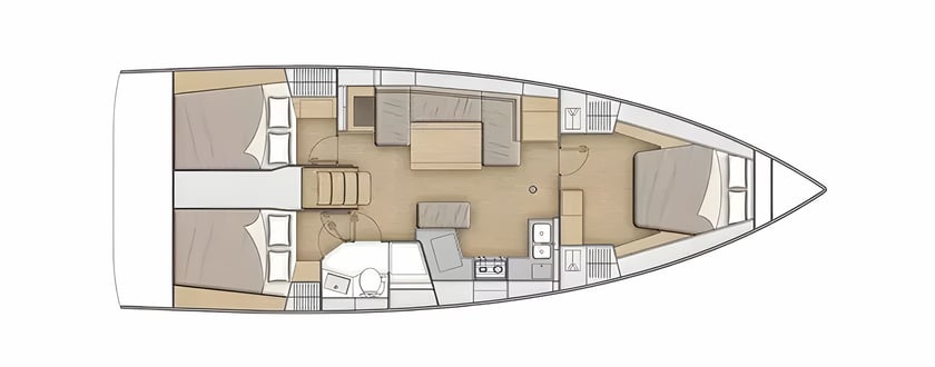 Biograd Zeilboot Cabine 3  8  slaapplaatsen 8  gasten 12.87 m Lijstnummer: #19949 2