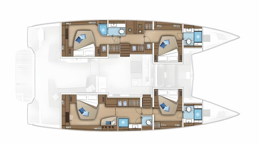 Sibenik Catamarán Cabina 4  8  literas 8  invitados 16.9 m Número de anuncio: #19952 2