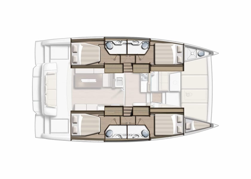 Lavrion Catamaran 5 cabin 9 berths 10 guests 12.8 m Listing Number: #19953 2