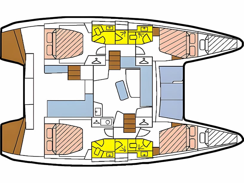 Pointe à Pitre Catamaran Cabine 6  10  slaapplaatsen 10  gasten 12.8 m Lijstnummer: #20029 2