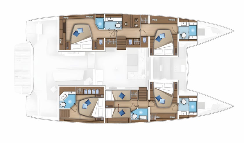 Kaštel Gomilica Catamaran 4 cabin 8 berths 8 guests 16.56 m Listing Number: #20049 2