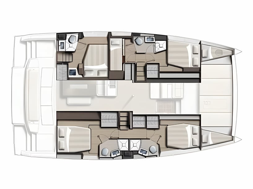 Andratx Catamaran Cabine 5  Couchettes 10  Invités 10  14.33 m Numéro de l'annonce: #20165 2