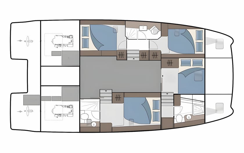 Cannigione Catamaran 4 cabin 8 berths 8 guests 12.64 m Listing Number: #20251 2