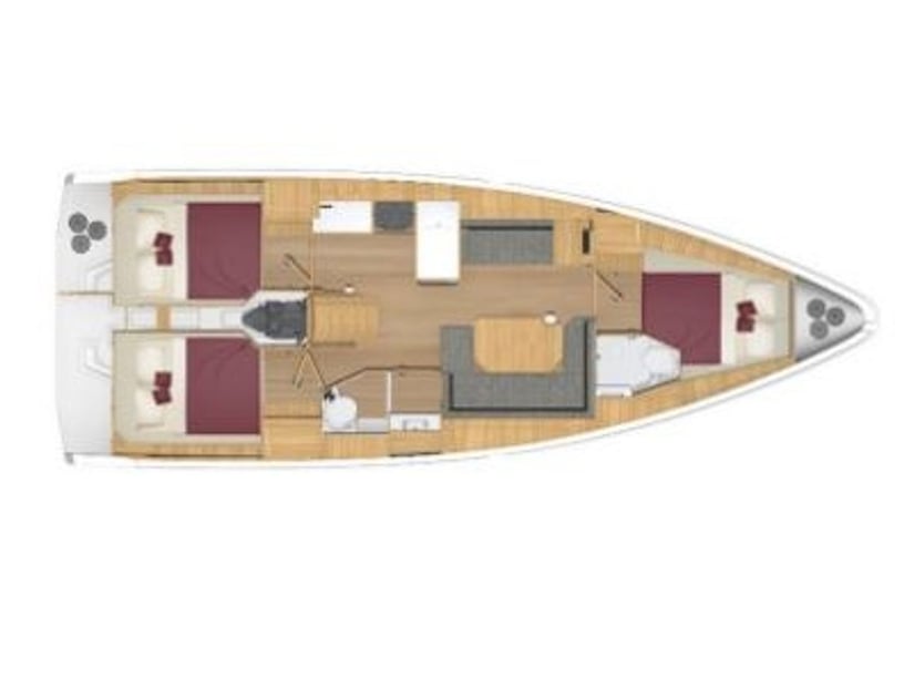 Tourlos Zeilboot Cabine 3  7  slaapplaatsen 7  gasten 11.38 m Lijstnummer: #20265 3