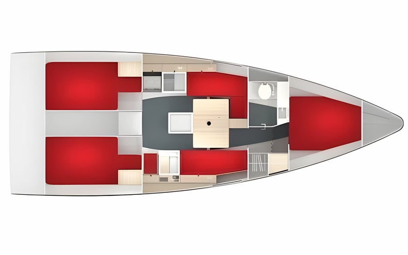 La Rochelle Segelboot 3 Kabine 8 Liegeplätze 8 Gäste 10.86 m Nummer des Inserats: #20313 2