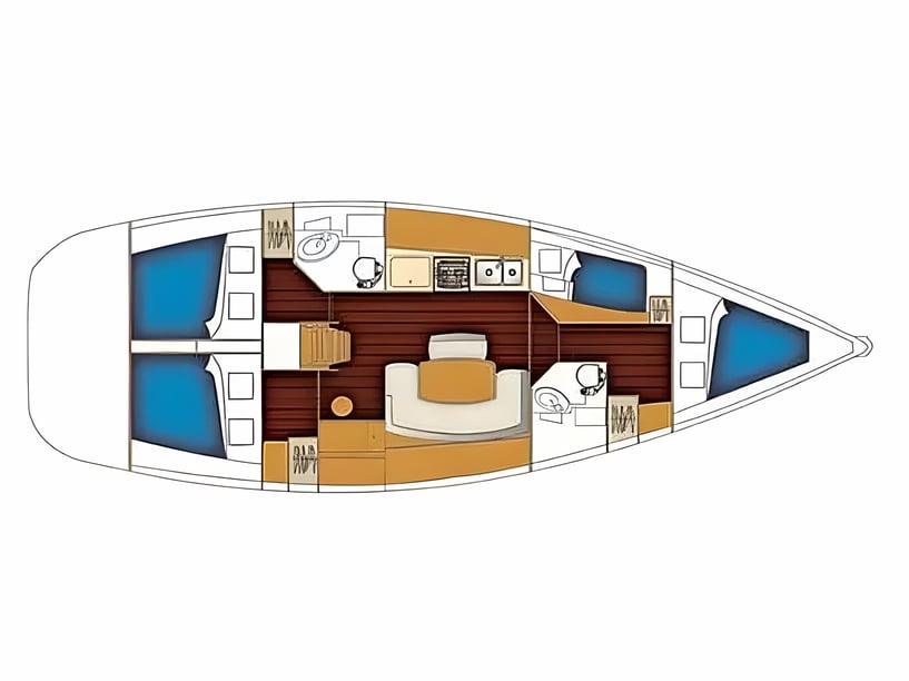 Nikiti — Chalkidiki Segelboot 4 Kabine 10 Liegeplätze 10 Gäste 13.25 m Nummer des Inserats: #20348 2