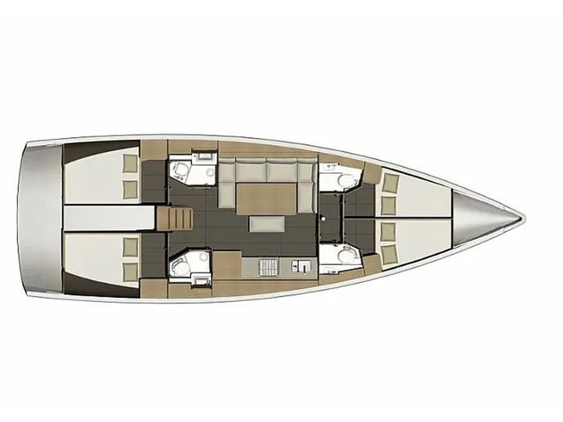 Vibo Marina Segelboot 4 Kabine 10 Liegeplätze 10 Gäste 14.15 m Nummer des Inserats: #20351 5