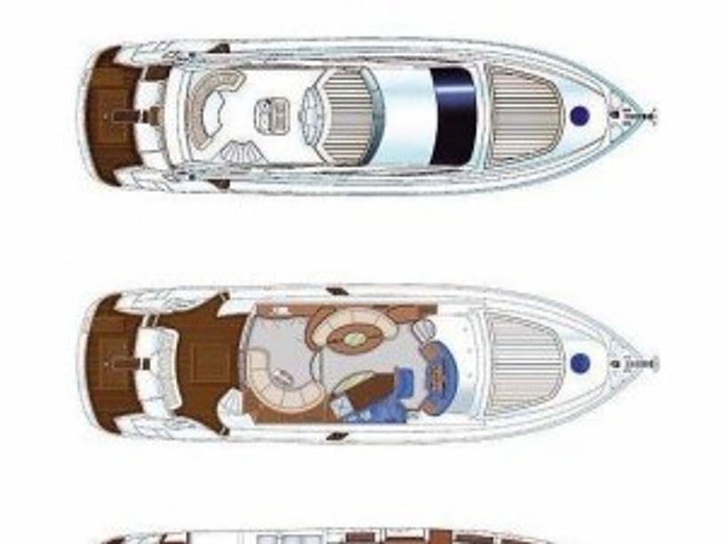 Capo d'Orlando Motoryacht 3 Kabine 6 Liegeplätze 6 Gäste 18.01 m Nummer des Inserats: #20353 5