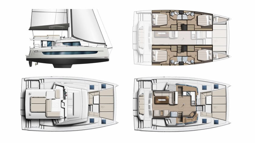 Athènes Catamaran Cabine 6  Couchettes 8  Invités 10  13.75 m Numéro de l'annonce: #20362 3