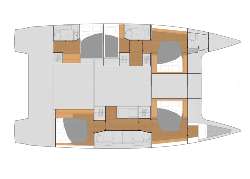 Volos Catamarano cabina 6  cuccette 8  8  ospiti 13.94 m Numero dell'inserzione: #20392 3