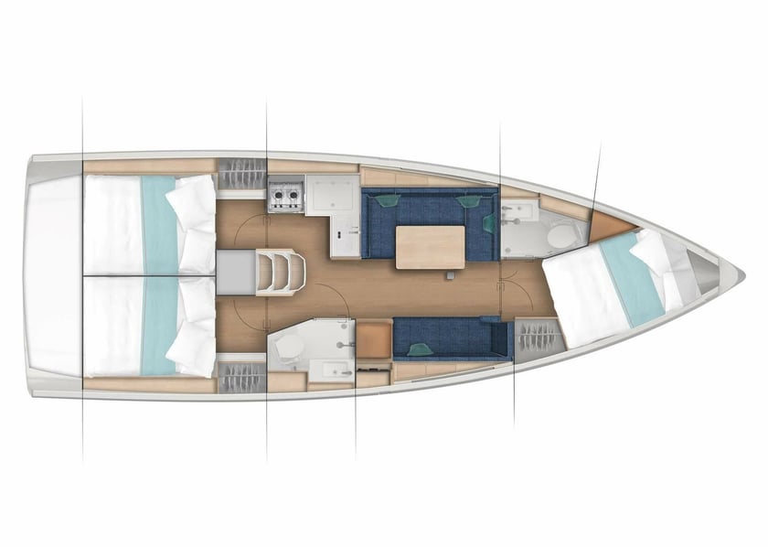 Palamos Zeilboot Cabine 3  8  slaapplaatsen 8  gasten 11.22 m Lijstnummer: #20399 2