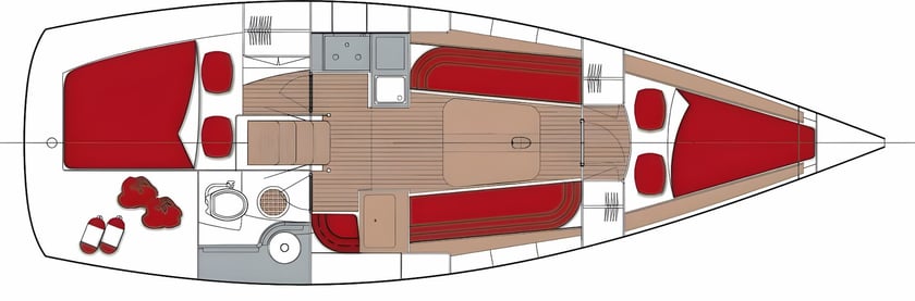 Marseille Yelkenli 2 kabin Konaklama 6 kişi Seyir 6 kişi 9.8 m İlan No: #20419 2