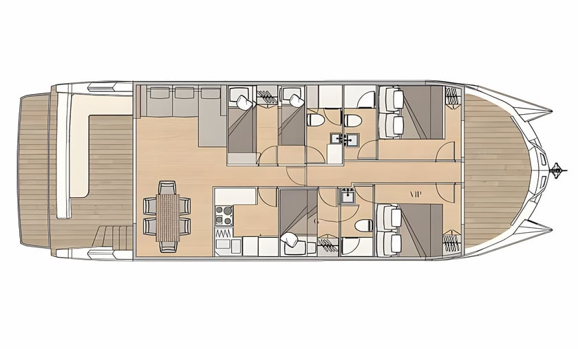 Hulhumalé Catamaran Cabine 3  Couchettes 6  Invités 6  16.5 m Numéro de l'annonce: #20441 2