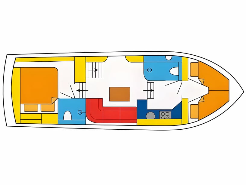 Akkrum Motorboot 2 Kabine 5 Liegeplätze 5 Gäste 12 m Nummer des Inserats: #20456 2