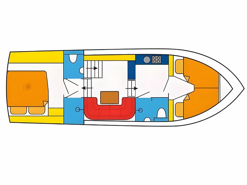 Akkrum Motorboot 2 Kabine 5 Liegeplätze 5 Gäste 10.6 m Nummer des Inserats: #20458 2