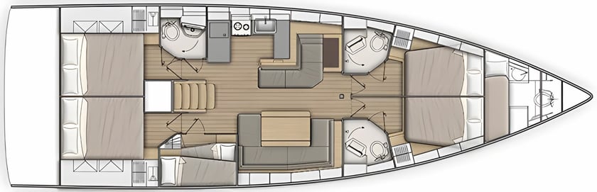 Skradin Sailboat 6 cabin 11 berths 11 guests 15.94 m Listing Number: #20486 2