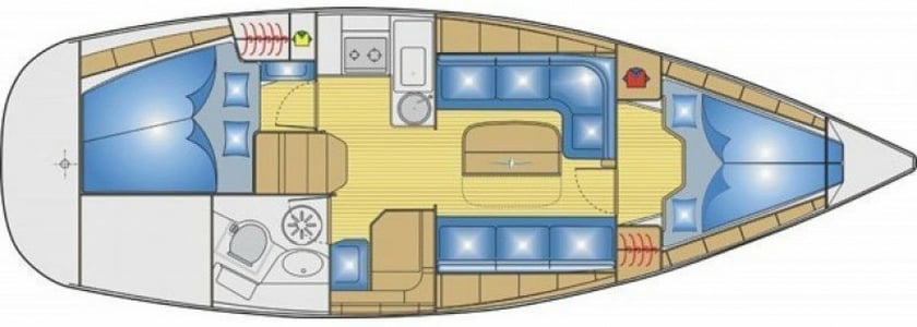 La Trinité-sur-Mer Zeilboot Cabine 2  6  slaapplaatsen 6  gasten 9.45 m Lijstnummer: #20608 2