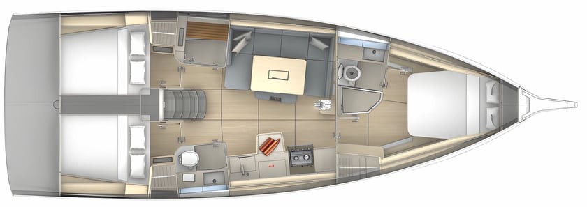 Prévéza Voilier Cabine 3  Couchettes 8  Invités 8  12.5 m Numéro de l'annonce: #20682 2