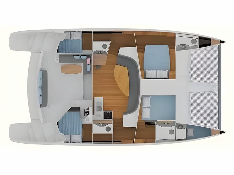 Paraty Catamaran 4 cabin 8 berths 8 guests 13.1 m Listing Number: #20716 2