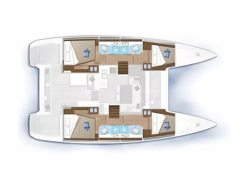 Paraty Catamaran 4 cabin 8 berths 8 guests 11.73 m Listing Number: #20718 2