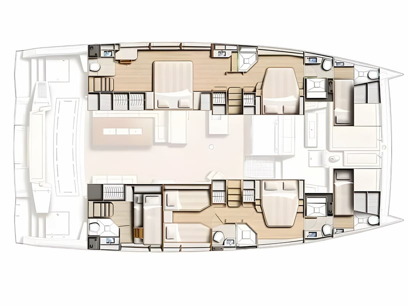 Salerne Catamaran Cabine 4  Couchettes 8  Invités 8  16.8 m Numéro de l'annonce: #20867 2