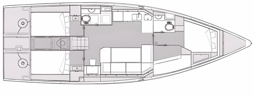 Pirovac Zeilboot Cabine 4  10  slaapplaatsen 10  gasten 13.32 m Lijstnummer: #20868 2