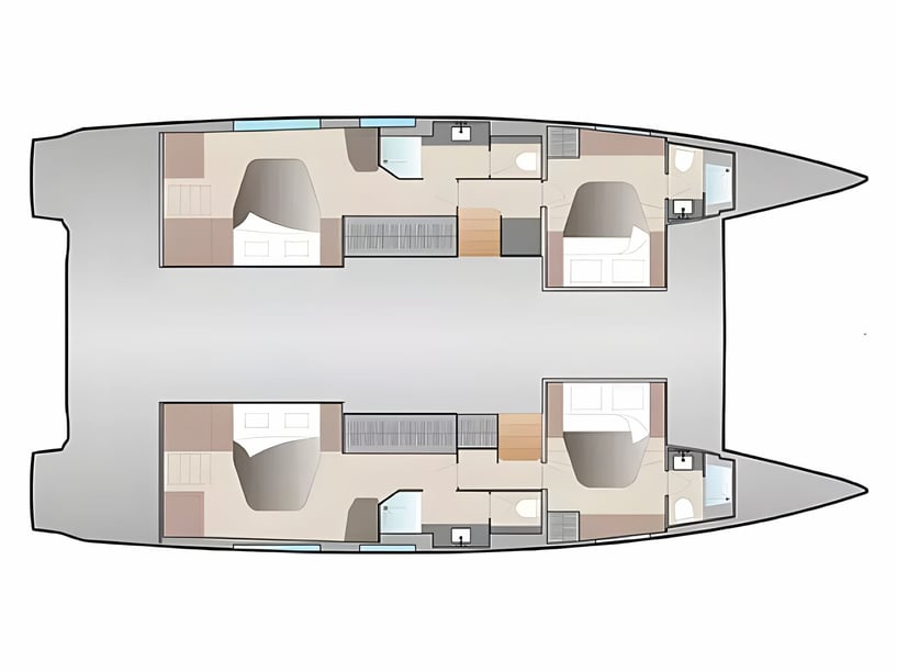 Seget Donji Catamaran 4 cabin 8 berths 8 guests 15.54 m Listing Number: #20901 2