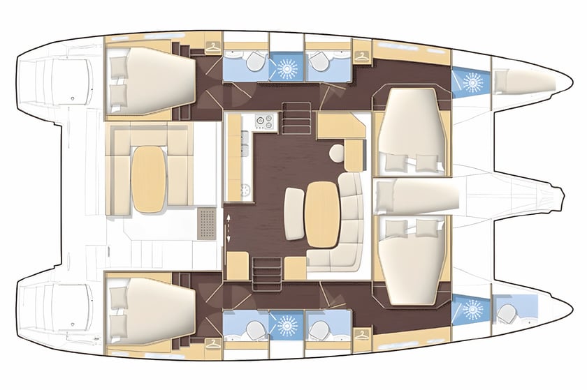 Volos Katamaran 4 kabin Konaklama 8 kişi Seyir 10 kişi 12.61 m İlan No: #20916 2