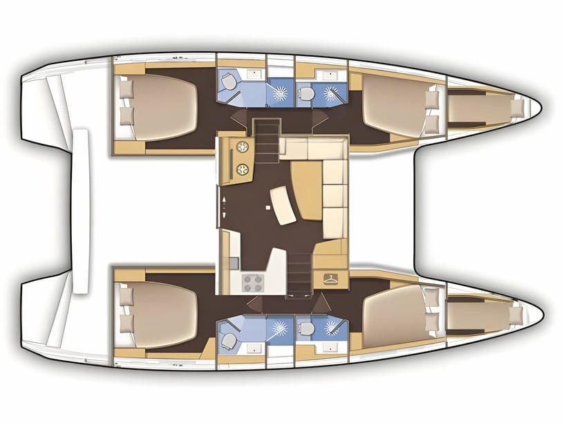 Gouvia Catamaran Cabine 6  Couchettes 10  Invités 10  12.8 m Numéro de l'annonce: #20918 2