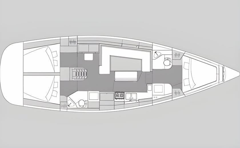 Izola Voilier Cabine 3  Couchettes 8  Invités 8  13.51 m Numéro de l'annonce: #20929 2