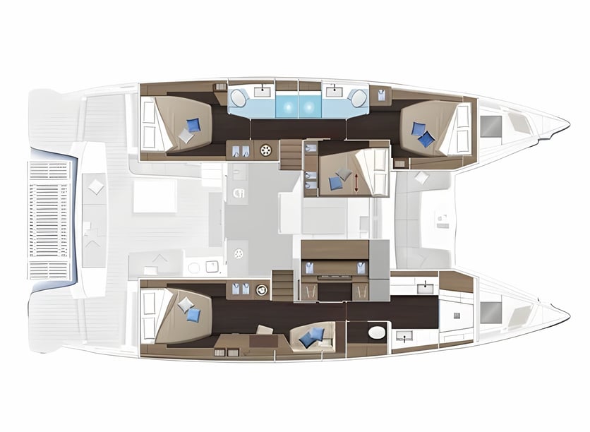 Trogir Catamaran Cabine 4  10  slaapplaatsen 10  gasten 15.35 m Lijstnummer: #21009 2