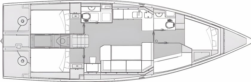 Trogir Barca a vela cabina 4  cuccette 10  10  ospiti 13.32 m Numero dell'inserzione: #21049 2