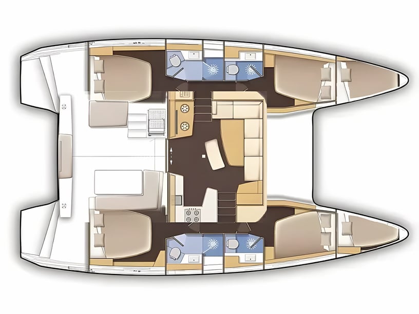 La Spezia Catamarán Cabina 6  12  literas 12  invitados 12.8 m Número de anuncio: #21118 2