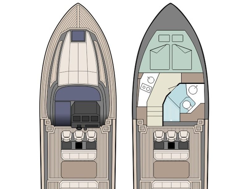 Sukošan Yacht à moteur Cabine 1  Couchettes 2  Invités 10  11 m Numéro de l'annonce: #21169 3