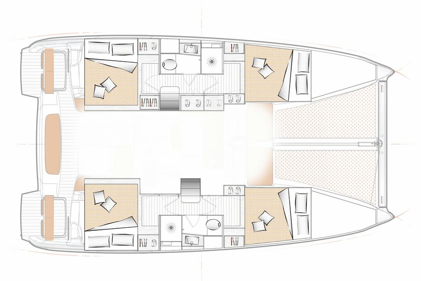 Papeete, Tahiti Catamaran Cabine 3  Couchettes 6  Invités 6  11.28 m Numéro de l'annonce: #21183 2