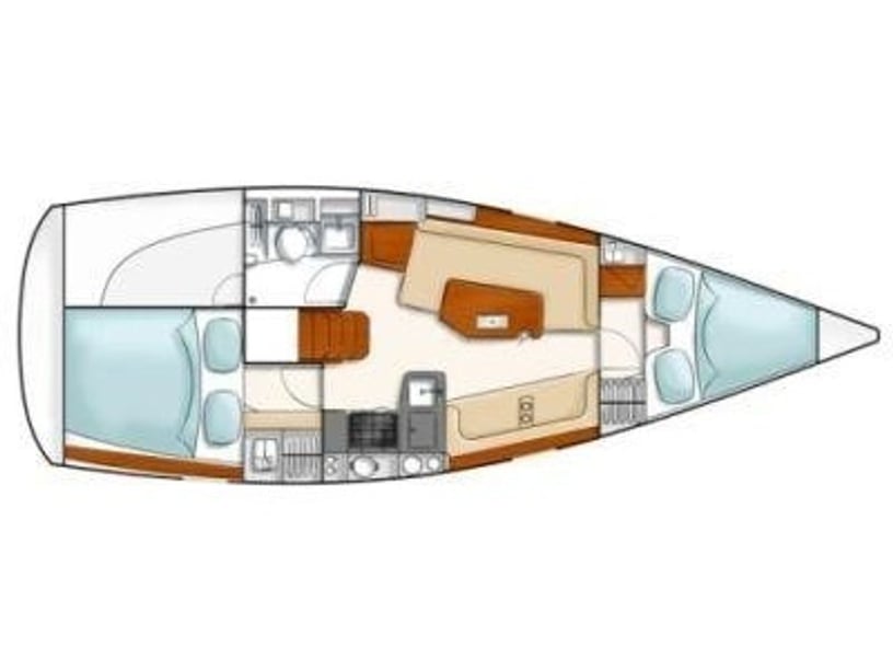 Marsala Zeilboot Cabine 2  6  slaapplaatsen 8  gasten 9.63 m Lijstnummer: #21205 5