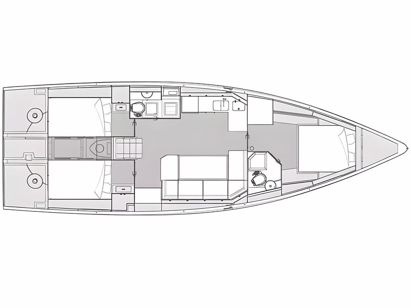 Slano Zeilboot Cabine 3  6  slaapplaatsen 6  gasten 13 m Lijstnummer: #21206 2