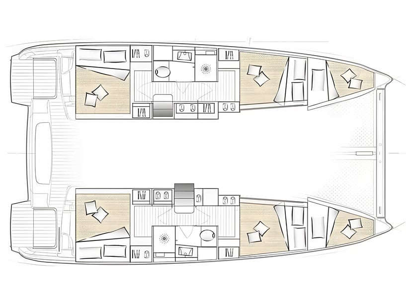 Roma Catamarano cabina 6  cuccette 12  12  ospiti 11.33 m Numero dell'inserzione: #21244 2