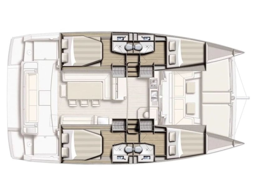 Piombino Catamaran Cabine 4  Couchettes 8  Invités 8  12.37 m Numéro de l'annonce: #21245 2