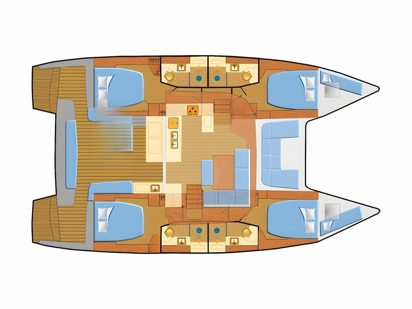 Furnari Catamaran Cabine 6  Couchettes 12  Invités 12  13.99 m Numéro de l'annonce: #21253 2