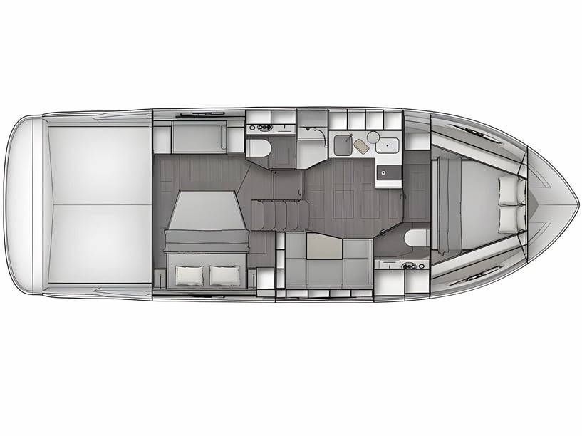 Trogir Motorboot Cabine 2  6  slaapplaatsen 6  gasten 13.21 m Lijstnummer: #21283 2