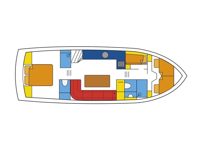 Akkrum Motorboot Cabine 3  6  slaapplaatsen 6  gasten 12.5 m Lijstnummer: #21301 4