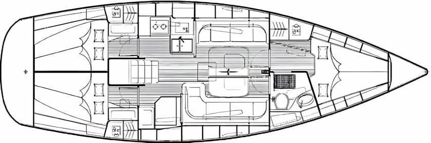 Izola Sailboat 3 cabin 8 berths 8 guests 11.72 m Listing Number: #21424 2