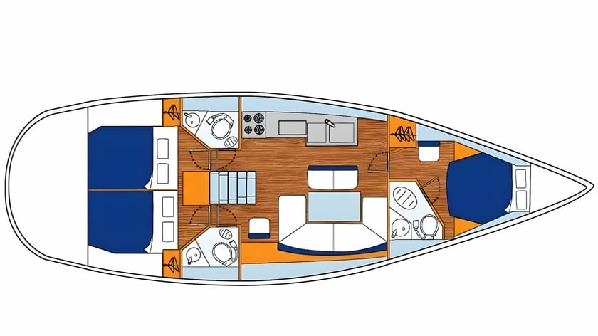 Cabines Isla Aguja San Blas Velero Cabina 3  8  literas 8  invitados 13.75 m Número de anuncio: #21486 2